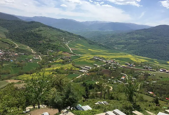 ویو روستای بکر و سرسبز روستای زنگت سفلی نکا در تابستان