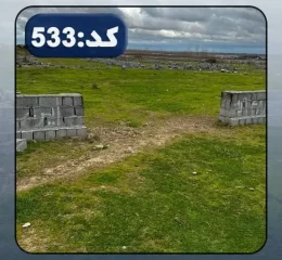 محوطه سرسبز و بلوک کشی شده زمین مسکونی در ساری