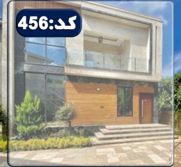 نمای ساختمان سنگی چوبی ویلا دوبلکس در زاغمرز 15231548645