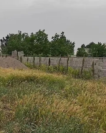 محوطه سرسبز و بلوک کشی شده زمین در خزر آباد