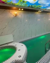 استخر و جکوزی با نور سبز در ویلای ساری 4188674