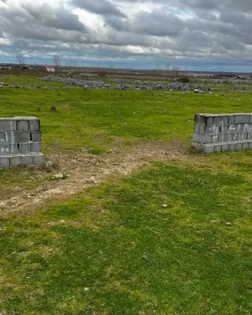 محوطه سرسبز زمین مسکونی در ساری