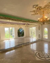 سالن نشینمن و پنجره های نور گیر و لوستر در آن 418867468