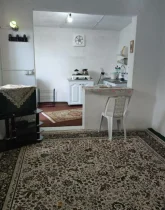 اتاق پذیرایی فرش شده و میز وتلوزیون و آشپزخانه خانه ویلایی در زاغمرز 454464